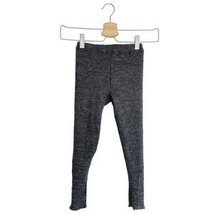 Heather Grey Kids Ribbed Leggings